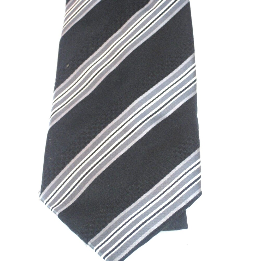 Donald Trump Design 100% Silk Gray Striped Necktie